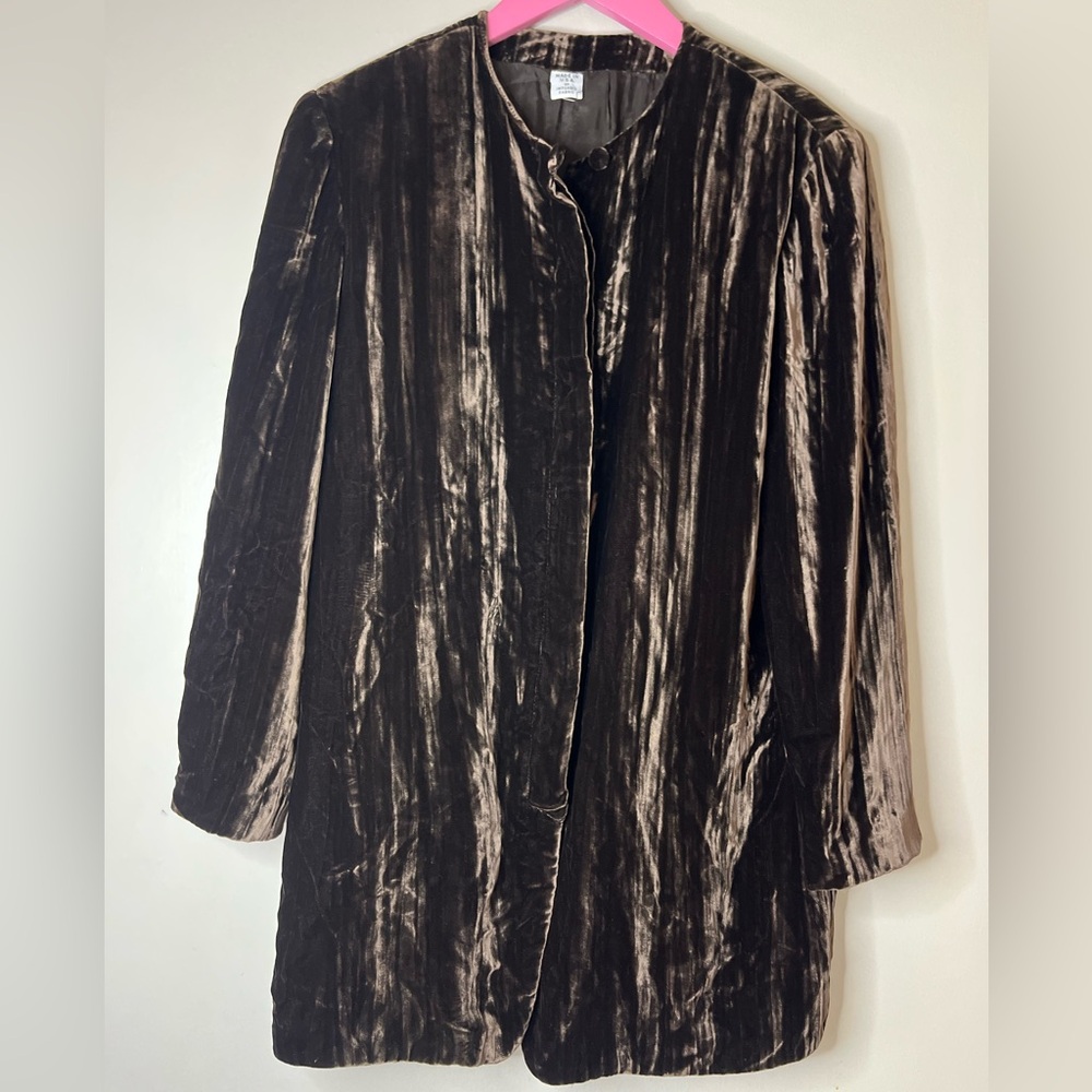 Vintage 60s 70s Made In USA Union ILGWU Brown Crushed Jacket